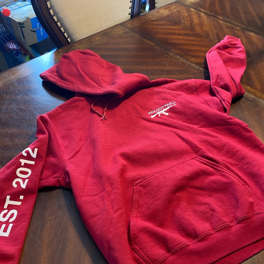 PRXJXCTTRXLL Red Hoodie for Men
